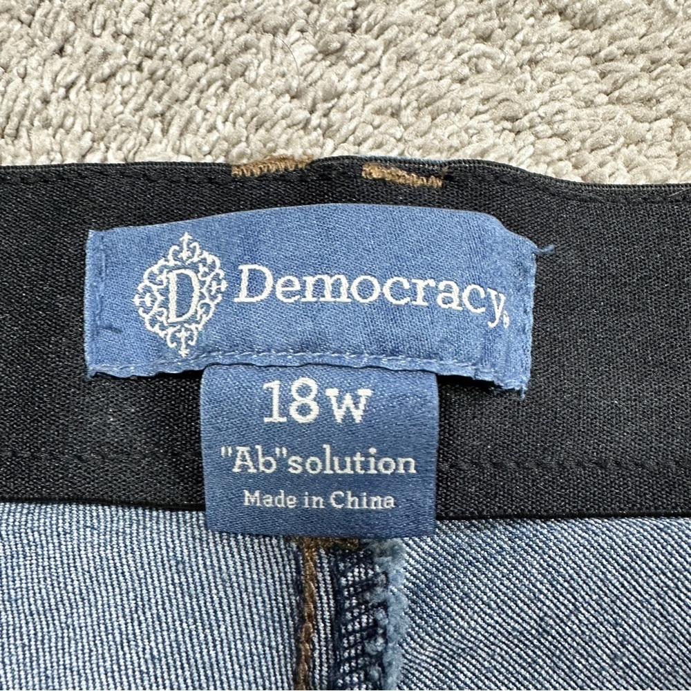 Democracy Women’s Ab Solution Booty Lift Blue Plus Jeggings Jeans Blue Denim 18W - Picture 9 of 15